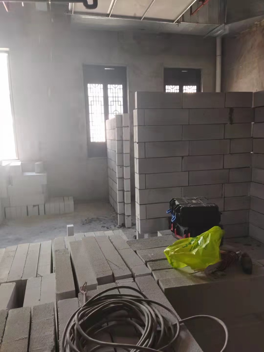 轻质砖隔墙完工效果